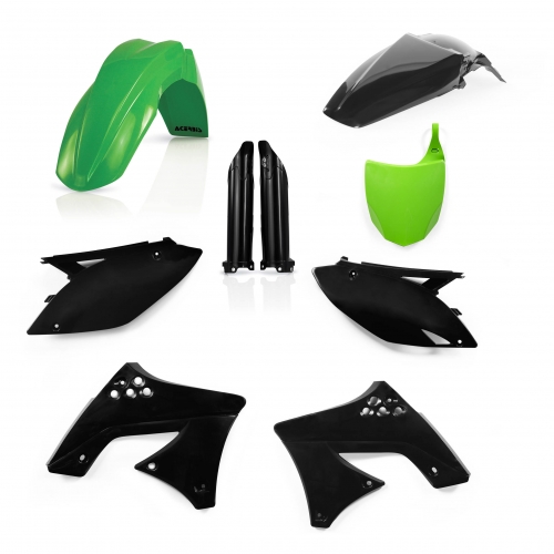 KIT PLÁSTICOS COMPLETO ACERBIS KAWASAKI KX-F 250 2009-2012 PRETO E VERDE